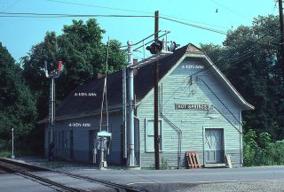 Orig Slide Sou Southern Station Depot Vintage Hot Springs Nc 1982