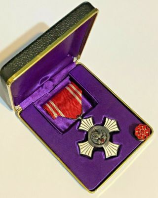 Wwii Japanese Red Cross “silver” Order Box Badge Medal Ordre Medaille