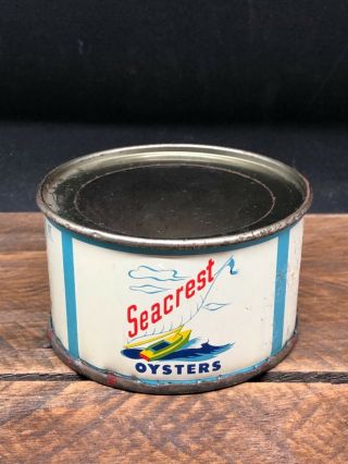 Rare Vintage 8 Oz.  Seacrest Oyster Can Tin H.  B.  Kennerly Nanticoke,  Md Maryland