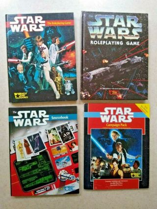Vintage 1987 Star Wars: The Roleplaying Game Four - Book Bundle - 1st Printing