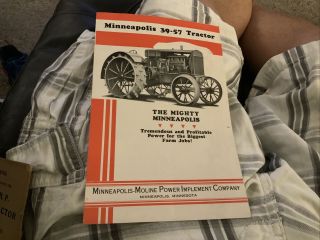 Minneapolis 39 - 57 Tractor Brochure Moline Power Implement Company