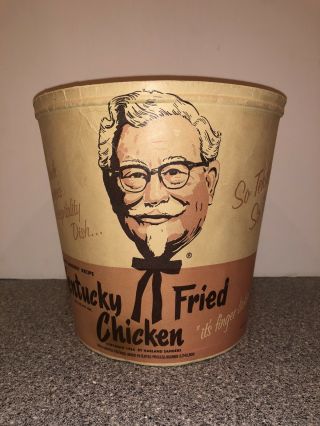 Vintage 1950’s Kentucky Fried Chicken Bucket Kfc
