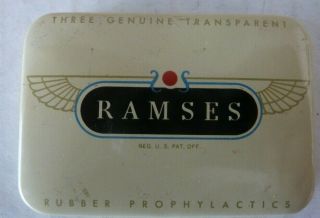 Ramses Condom Tin Prophylactic Drug Store