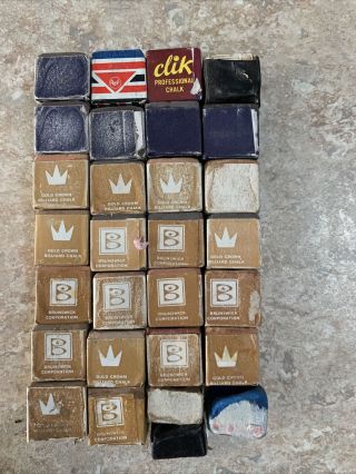 27 New/used - Vintage Clik Brunswick Chalk Chalks