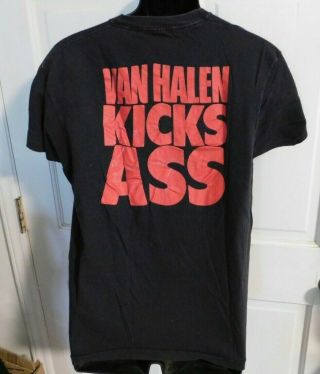 Vintage 1980s VAN HALEN KICKS ASS Concert Shirt XL T - Shirt 3