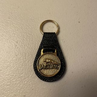 Vintage Jaguar Key Fob Key Ring Leather Manhattan Windsor Made In England
