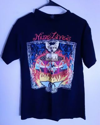 Vtg Rare 1997 Aerosmith Nine Lives Concert Tour Pre Shrunk Cotton T Shirt Medium