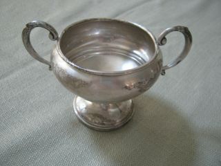 Vintage Sterling Reinforced With Cement Sugar Bowl