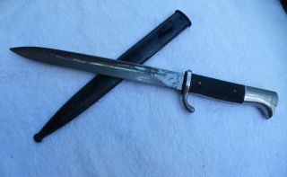 Orig German Ww 2 Dress Dagger W/ Scabbard Sharpened Handle Ww2 Army Sword