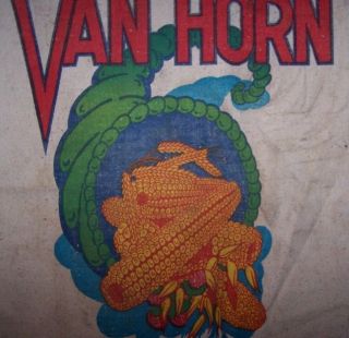 Vtg Org Cotton Cloth Van Horn Hybrids Seed Corn Sack Bag - Cerro Gordo Ill - Farm