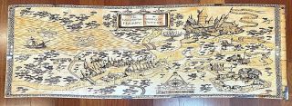 The Wizarding World Of Harry Potter Fabric Wall Hanging Map Forbidden Journey