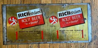 Vintage Richardson Rootbeer Tin Sign