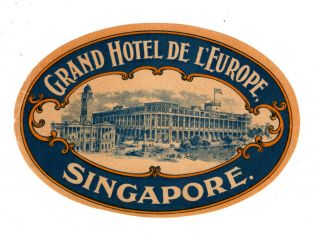 Luggage Label,  Grand Hotel De L 