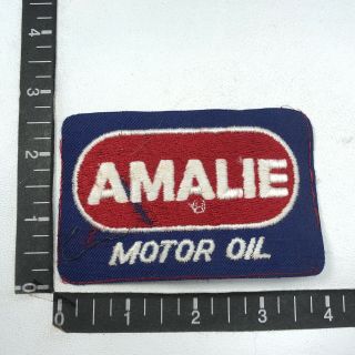 Vtg As - Is - Bad - Stitching Amalie Motor Oil Car Patch 04n1