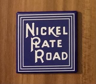 2” Square Nickel Plate Road Railroad Souvenir Refrigerator Magnet