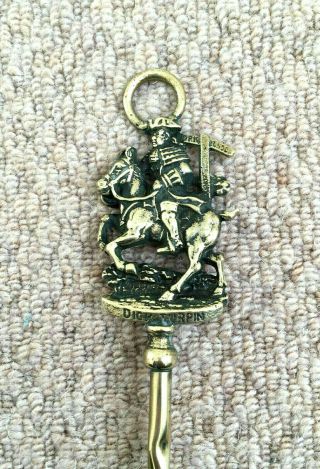 A 19.  75 " Long,  180g,  Dick Turpin - Themed,  English Brass Toasting Fork,  Vgc