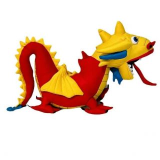 Chinese Dragon Plush Childcraft Education Corp Stuffed Animal Red,  Yellow 15 "