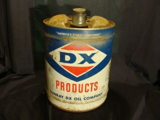 D X Products Sunray Oil Company 5 Gallon Can