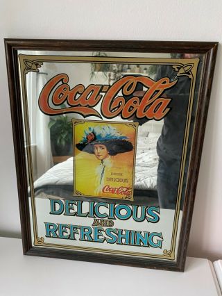 Vintage Coca Cola Mirror Soft Drink Advertising Collectibles
