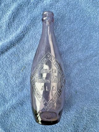 R4) Vintage Indian Rock Ginger Ale Richmond Ca Bowling Pin Bottle Cola Soda Foun