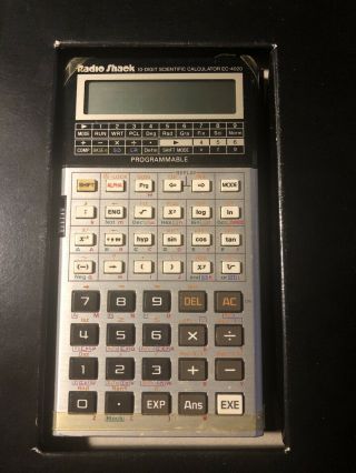 Vintage Radio Shack Programmable Scientific Calculator EC - 4020 550 Program Steps 2