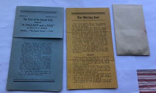 1931 Trick Of The Month Magic Booklet By Delmas Jenkins Magician Series 1 No.  10