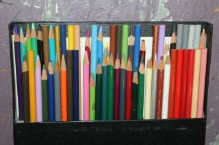 Vintage 80s Berol Prismacolor Art Set No.  960 58 Colored Pencils Missing Two 2
