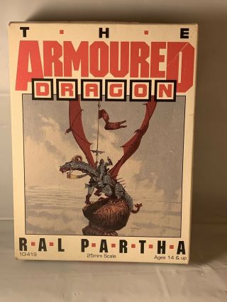 Ral Partha The Armored Dragon 10 - 419 25mm Good D&d Miniatures Dungeons & Dragons