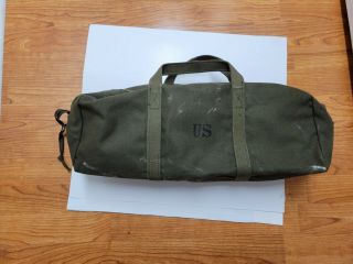 Vtg Wwii? Usa Army Military Mini Duffel Mechanic Bag.  19x7x5 Inch