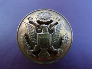 Wwii Us Army Cap Hat Brass Disk Pin Uniform Vintage Military Rare Meyer Metal Sb