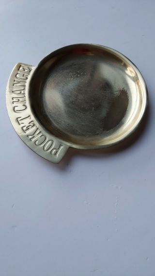 Vintage Brass Pocket Change Dish 13 Cm