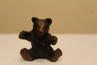 2 " Cast Iron Miniature Collectible Black And Brown Bear,  Paperweight