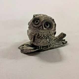 Pewter Owl Hallmark Little Gallery 1976 Made In The U.  S.  A.