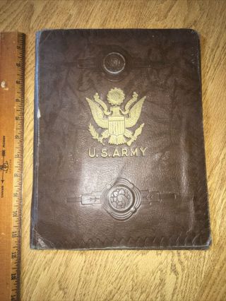 Wwii Ww2 Us Army Pack Stationary Folder W/1945 Standing Operating Procedures