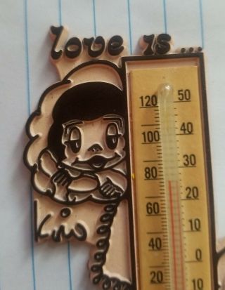 Love Is.  Thermometer Fridge Rubber Magnet Rare 70 