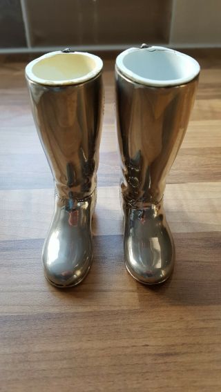 Vintage Grenadier Silver Plated Wellington Boots Spirit Measures