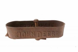 Antique John Deere Tractor Implement Oval Metaltool Box