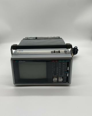 Vintage 1985 Emerson 5.  5 " Color Portable Tv With Am/fm Radio Model Pc5b