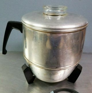 Vintage 1964 Mirro M - 0100 Aluminum Electric Popcorn Popper,  Made In Usa,