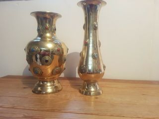 Pretty Indian Brass Vases