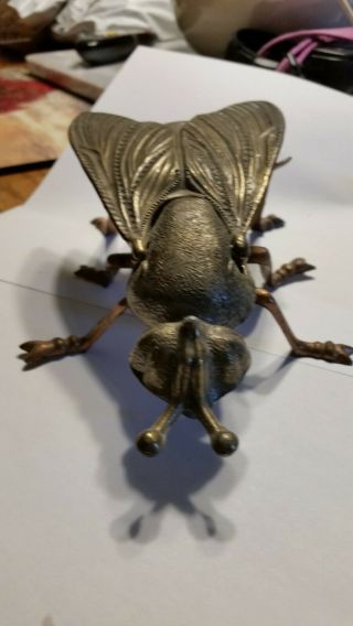 Vintage Italian Brass Fly Made In Italy 7.  5 " X 4.  5 " X 2 3/8 "