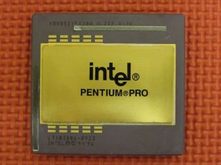 Intel Sl22z Pentium Pro 200mhz 66mhz Vintage Socket 8 Gold/ceramic Cpu Processor