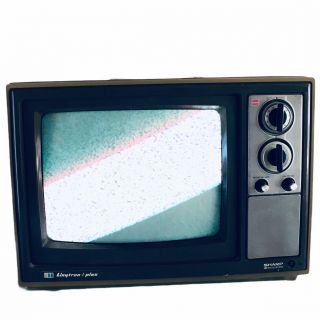 Vintage 13 " Sharp Crt Tv Retro Linytron Plus Gaming Television 1978 C1349
