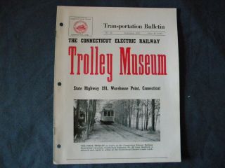 Vintage September 1957 Connecticut Valley Trolley Transportation Bulletin 43