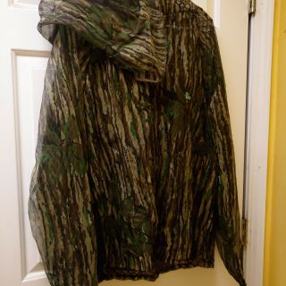Vtg Shannons Bug Tamer Mesh Net Lined Camouflage Jacket Mens Xl Hunting Fishing