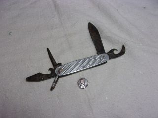 Ww2 Gi General Purpose Pocket Knife - - Stainless Grip Version - - Kingston Mfg