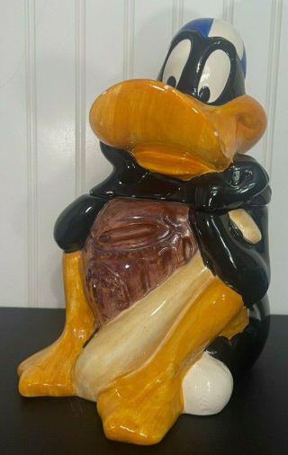 Vintage 1993 Warner Brothers Looney Tunes Daffy Duck Baseball Ceramic Cookie Jar