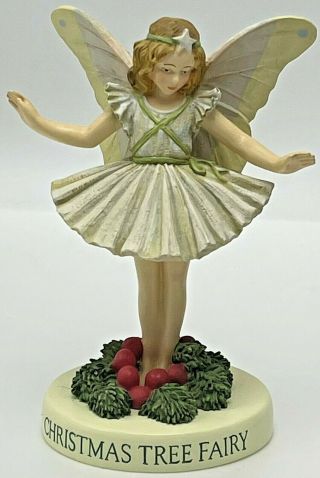 Cicely Mary Barker Christmas Tree Girl Flower Fairy Figurine On Base