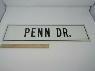 Penn Dr.  Porcelain Sign