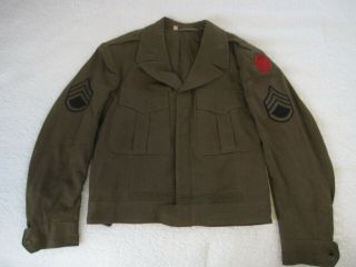 Us Army Wwii Era Ike Field Jacket - 28th Infantry Division (bloody Bucket)